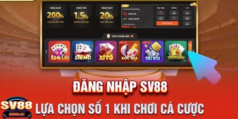 Lý do bạn nên đăng nhập SV88 để tham gia cá cược trực tuyến