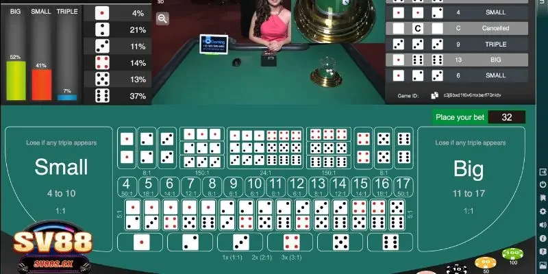 Tìm hiểu về các hình thức cược trong luật chơi Sicbo SV88